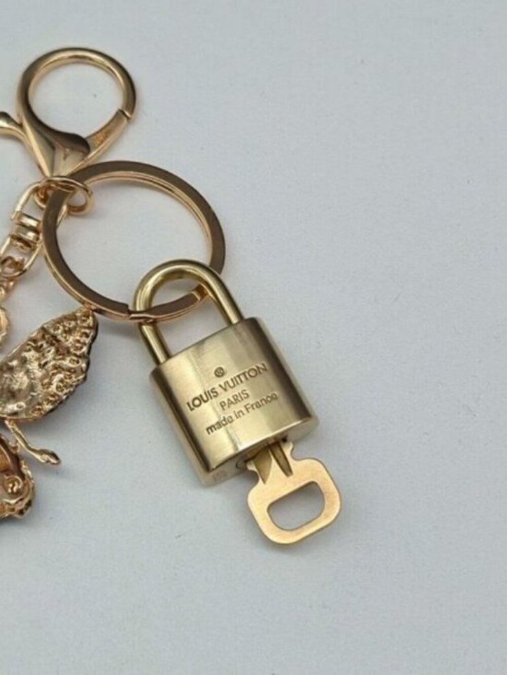 Louis Vuitton Gold Lock 🔒 Authentic LV Key + Unbranded Fairy Bag Charm - Picture 6 of 9